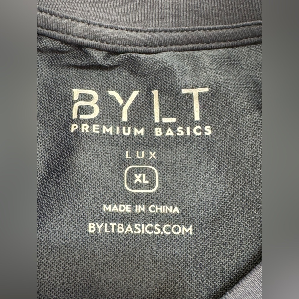 Bylt Basics Women’s LUX Relaxed Tee Shirt Vintage Navy Color Size XL NWT - Picture 3 of 10
